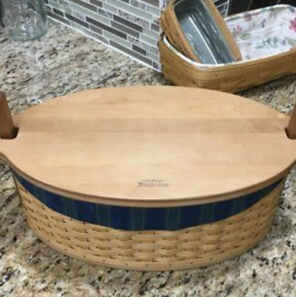 Longaberger liner for cc family legacy basket NWT Membership Stripe